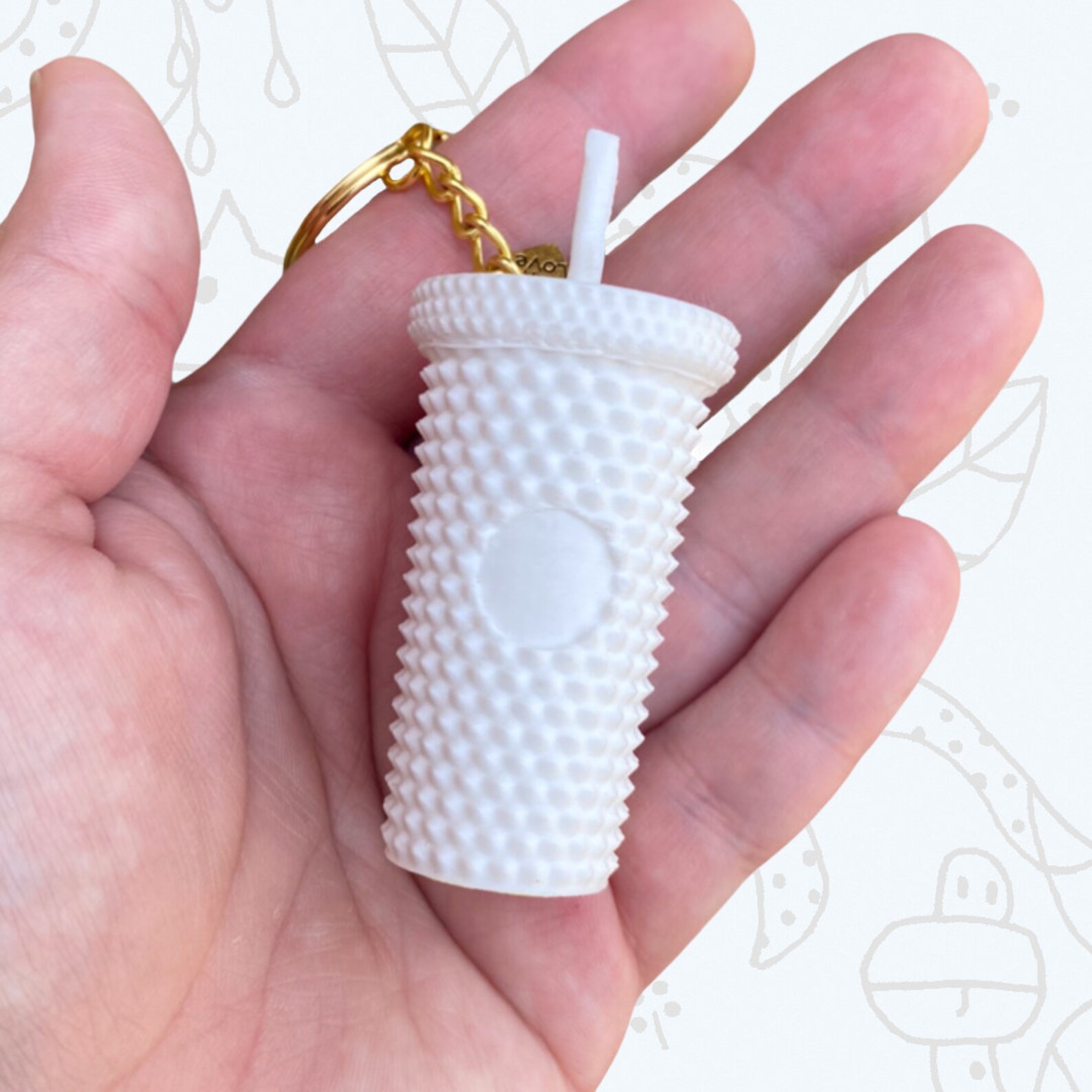 Starbucks Keychain Studded Tumbler Keychain Cute Etsy