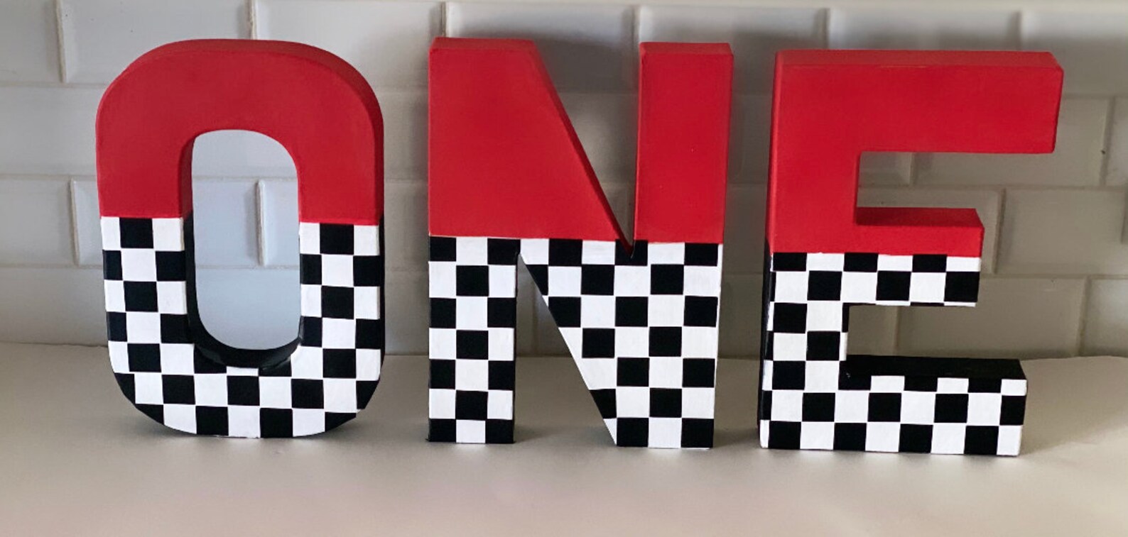ONE race car letters race car theme for boys cake smash Etsy
