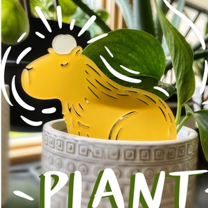 Capybara Plant Buds! | Acrylic Plant Stakes | Whimsical Decor | Plant Lover Gift