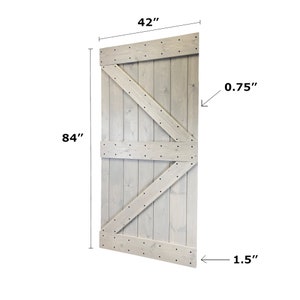 42 In. X 84 In. K-series DIY Finished Knotty Pine Wood Sliding Barn ...