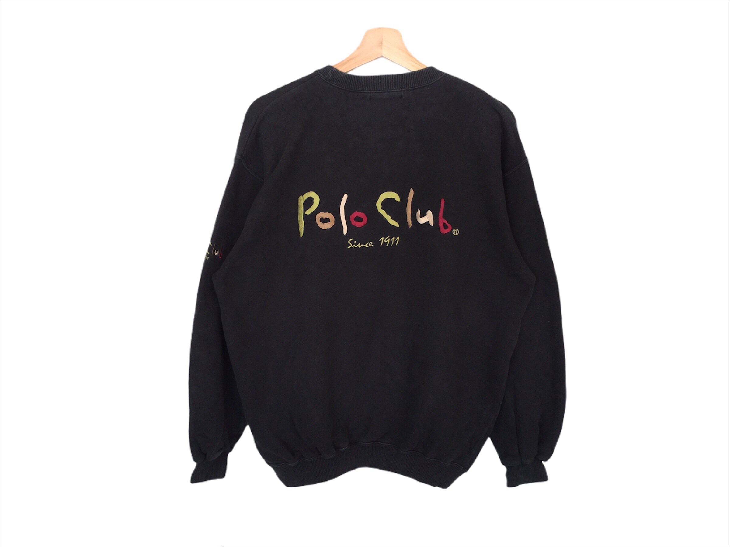 Polo Club Spellout Embroidery Multicolour Sweater Pullover | Etsy