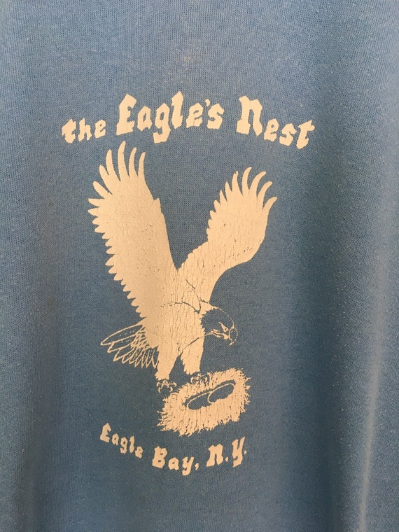 Vintage The Eagles Nest New York Sweater Spellout… - image 2