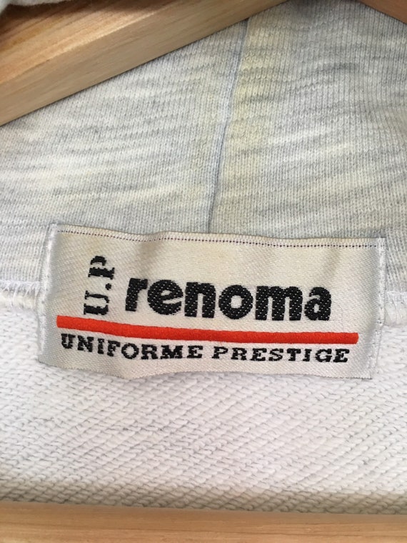 Vintage Up Renoma Embroidery Big Logo Hoddie Swea… - image 6