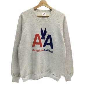 Vintage 90s American Airlines Spellout Pullover Jumper Sweatshirt