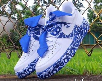 blue bandana air force 1s