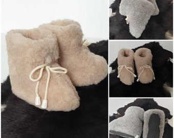 Kids Natural Wool Warm Boots Slippers size 4UK-12UK