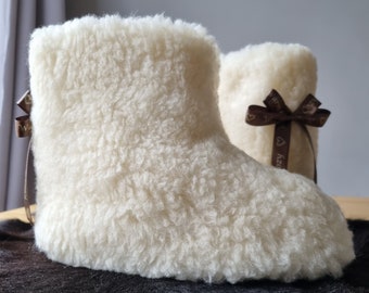 Warm and Cozy Merino Wool Boots Slippers