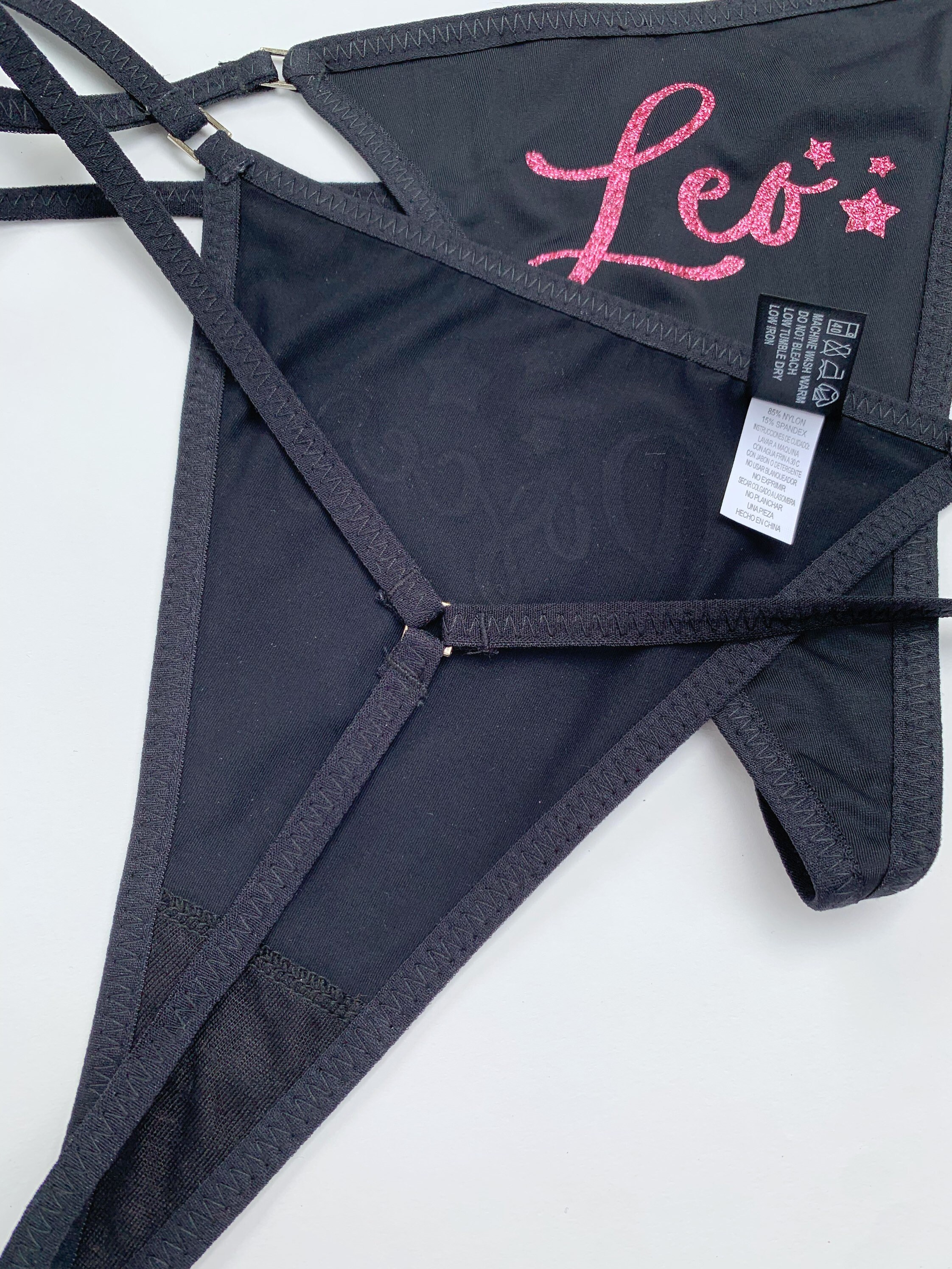 Sparkly Pink Zodiac Thong Shiny Panties Zodiac Underwear Etsy