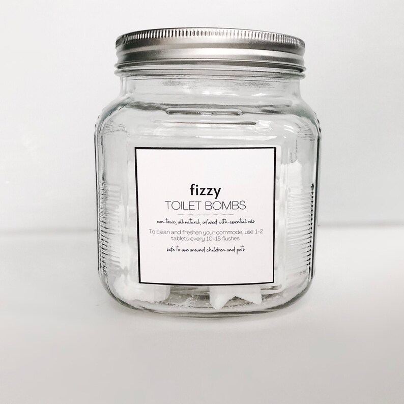 Toilet Cleaner Bomb Label and Recipe Card Etsy