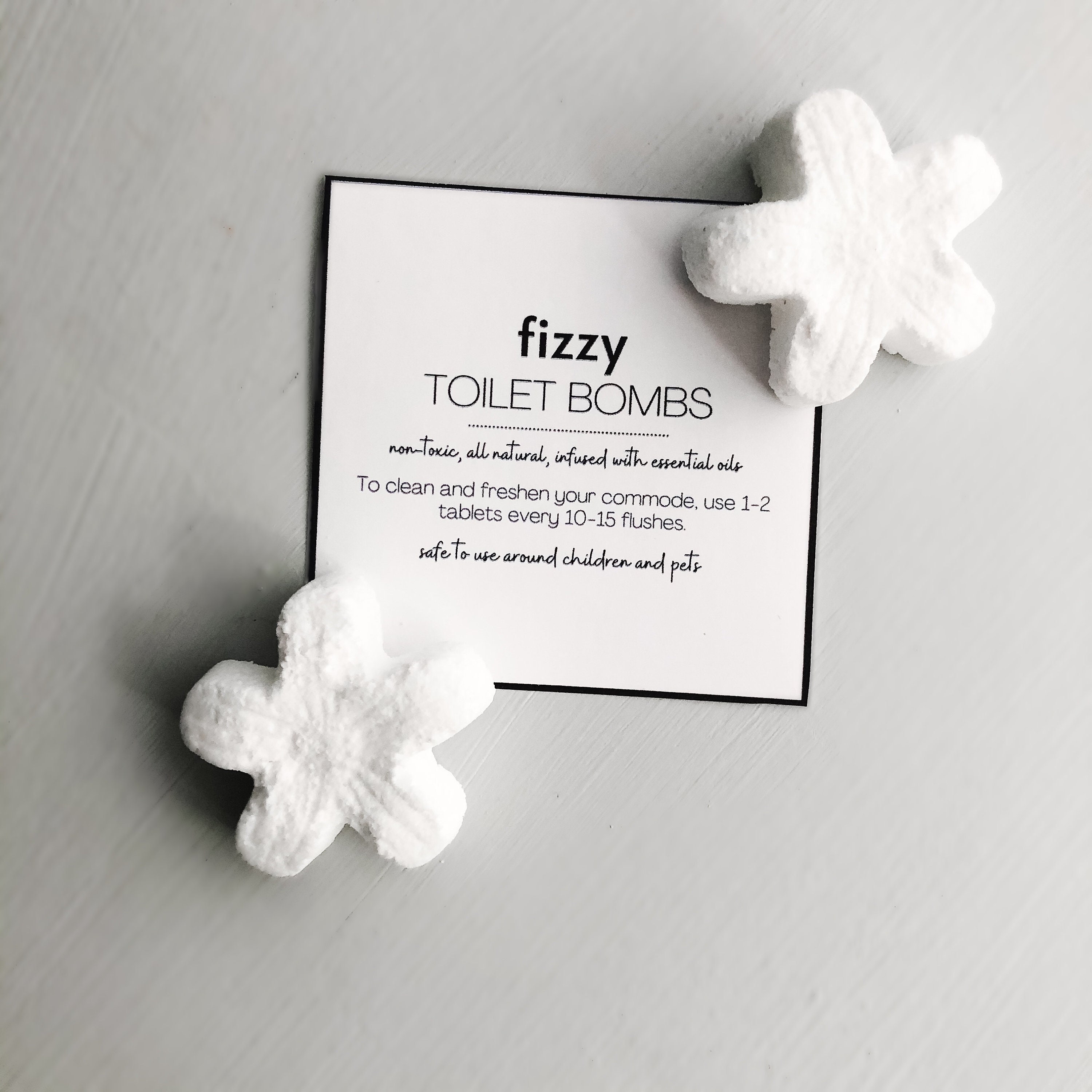 Toilet Cleaner Bomb Label and Recipe Card Etsy