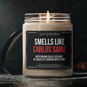This Smells Like Carlos Sainz Candle , F1, Formula One, Birthday Gift, Funny, Fandom, Gag Gift, Gift for Best Friend, Celebrity Candle