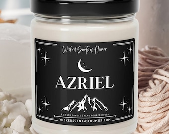 Azriel Soy Candle, acotar, acomaf, Book Lover Candle, Literary Candle, Book Inspired Candle, A Court of Thorns and Roses
