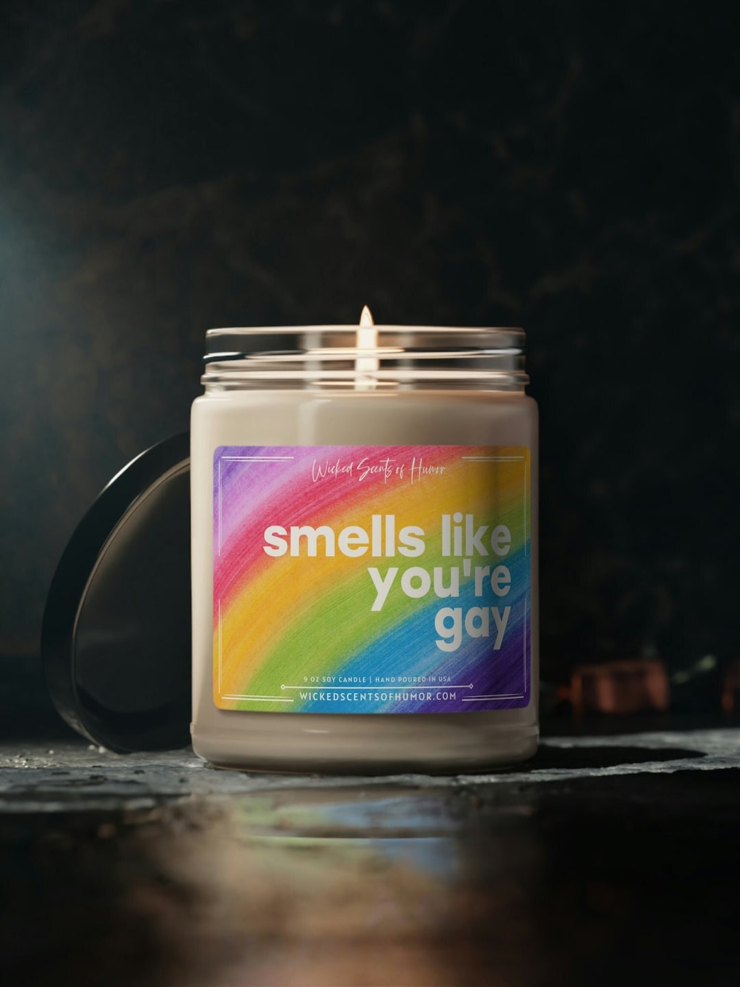 Smells Like You're Gay Candle, Gay Pride Month, LGBTQIA Support, Funny