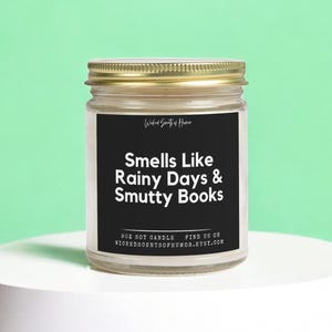 Funny Candle Smells Like She&#39;s Reading Dragon Smut Again Fantasy Book Lover Gift Smutty Candle Gift Bookish Merch Gift For Her