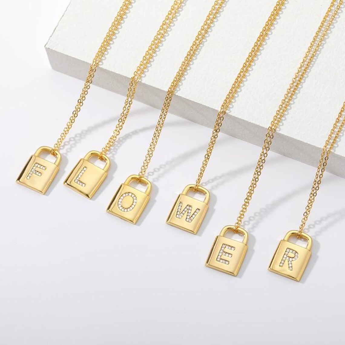 Goldie Locks Necklace Personalized Initial Letter Necklace Etsy