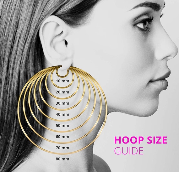 Personalized Hoop Name Earrings, Custom 40mm-100mm Bamboo Style