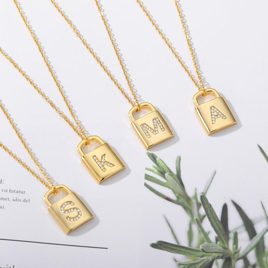 Goldie Locks Necklace Personalized Initial Letter Necklace Etsy
