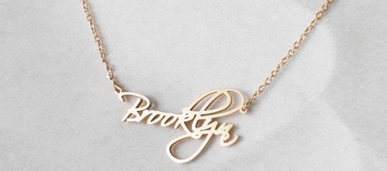Exquisite Custom Name Necklace Inspirational Message Gifts for 2021 Stainless Steel Customized Jewelry For Women Cursive Font