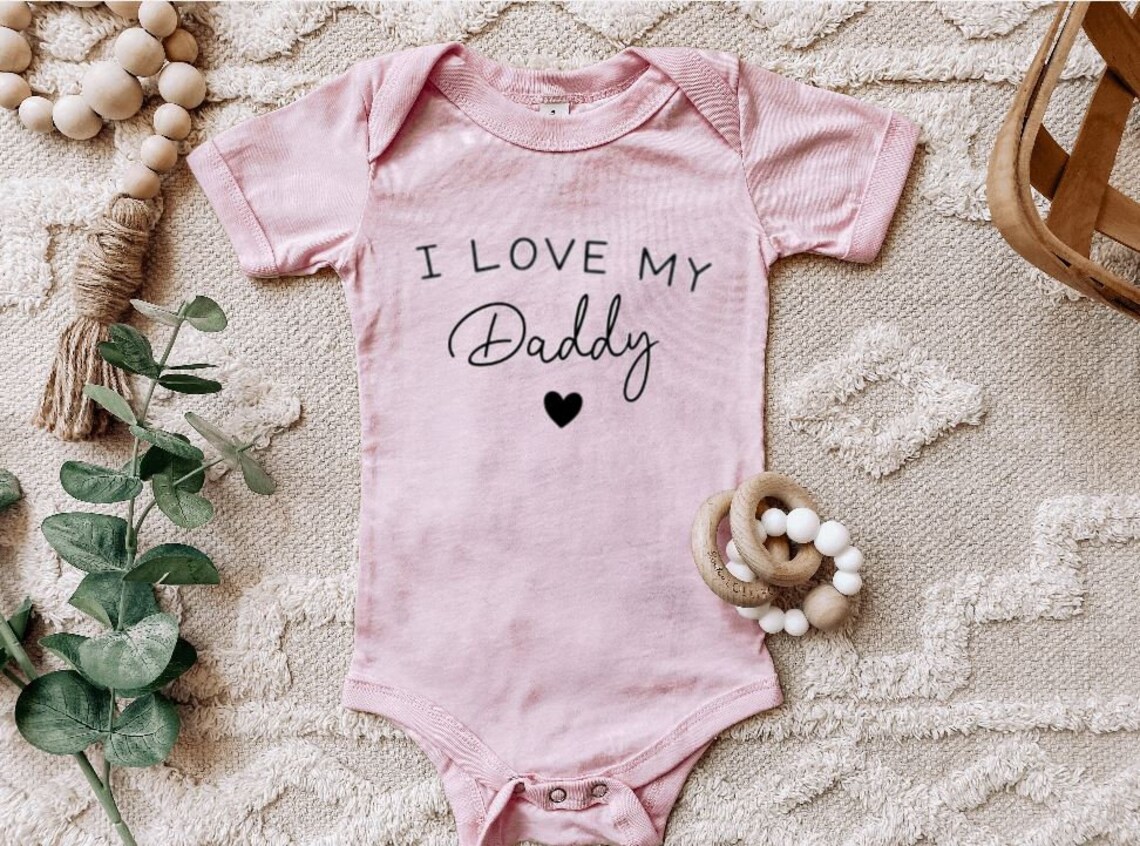Daddy Baby Onesie® Cute I Love My Daddy Onesie® Custom Etsy