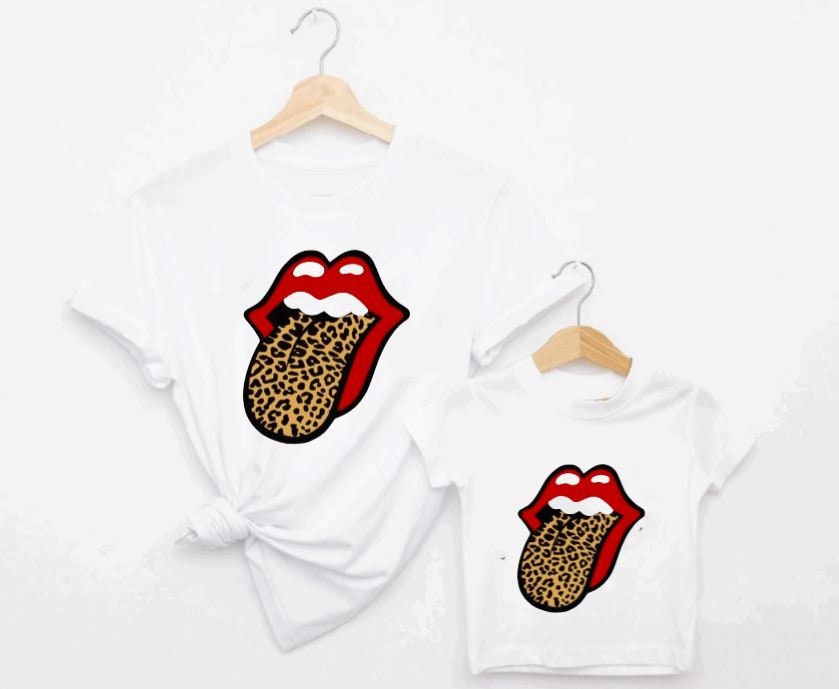 Retro Cheetah Mommy and Me Outfit Red 