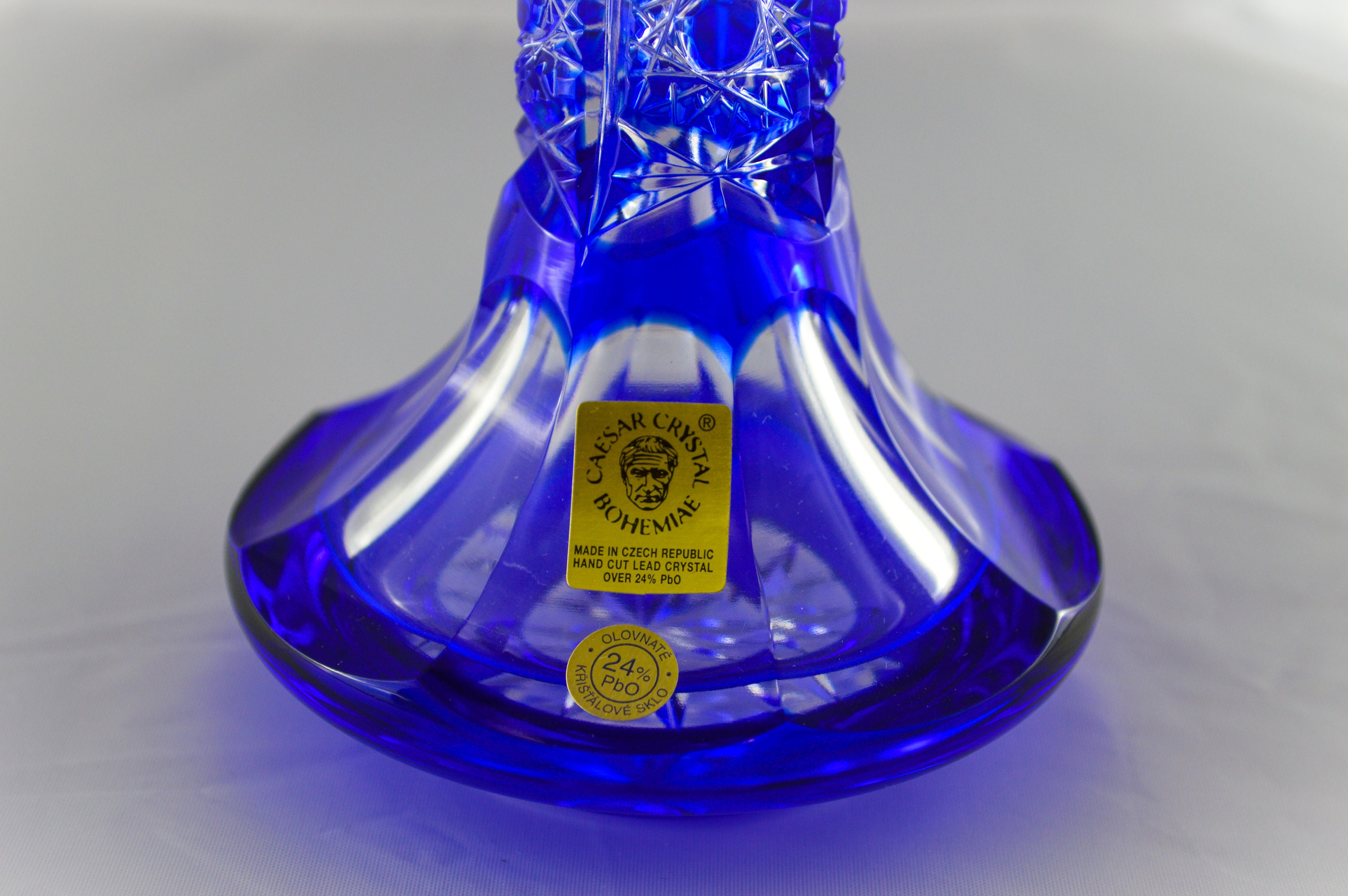 Bohemian Crystal Vase Ceasar Bohemia Handmade Real Lead Etsy