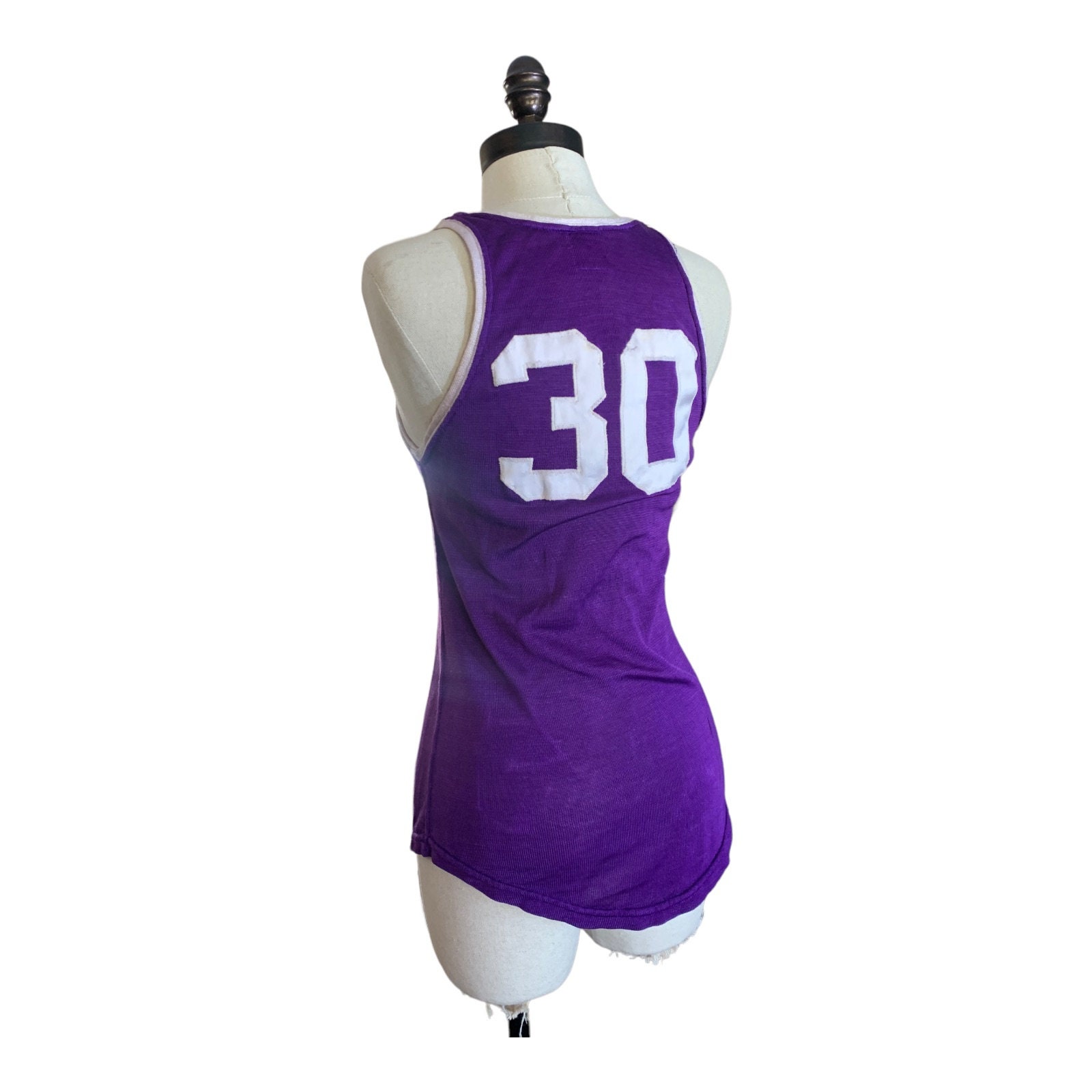Vintage 40s/50s Lowe and Campbell Athletic Goods Purple and