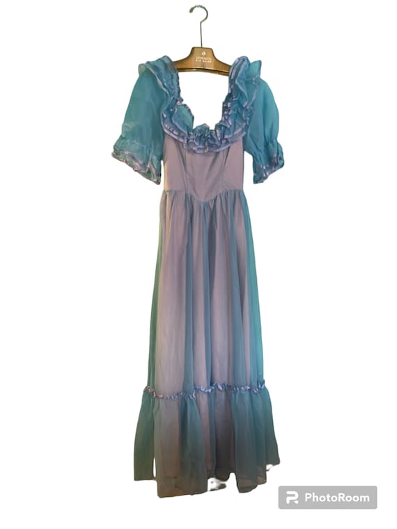 Vintage 50s/60s Blue Lavender Ice Princess Puffy … - image 2