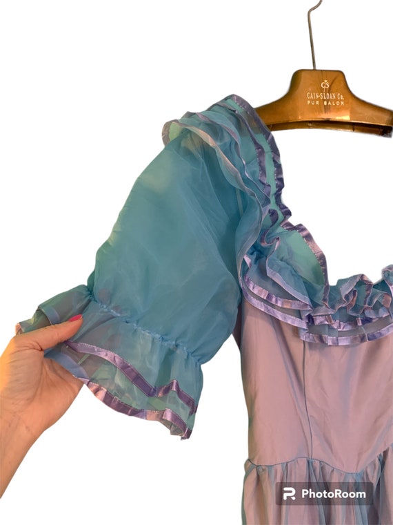 Vintage 50s/60s Blue Lavender Ice Princess Puffy … - image 4