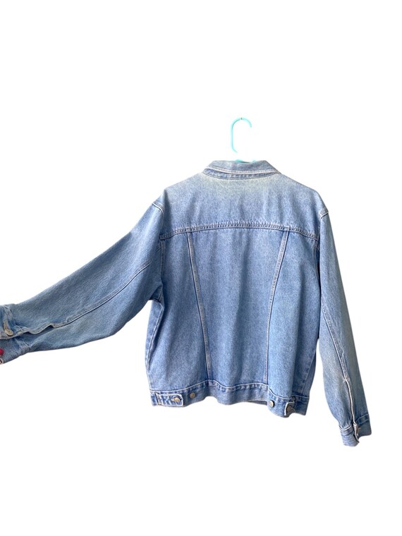 Vintage 90s Bill Blass Blue Jean Jacket Small Unisex Classic 