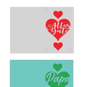 Plottdatei Karte Alles Gute Herz Mama Papa