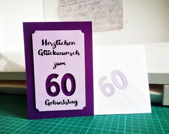 Greeting card for the round birthday