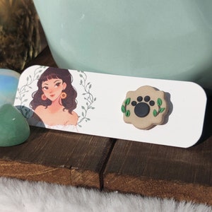 Paw Print Pin | Small Neutral Puppy Lover Pins