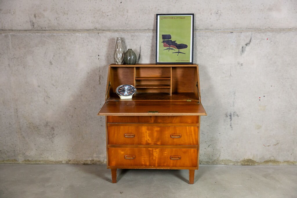 Dark wood on sale secretary desk