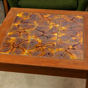 Tiled Top Mid Century Teak Coffee Table image 6