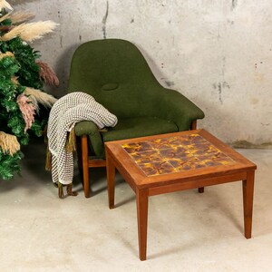 Tiled Top Mid Century Teak Coffee Table image 8