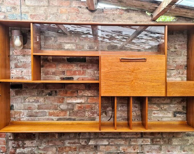 Mid Century Wall Hung Shelving System Meredew Large Etsy UK