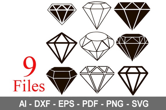 Download Diamond Bundle Svg Diamond Svg Diamond Silhouette Diamond Etsy
