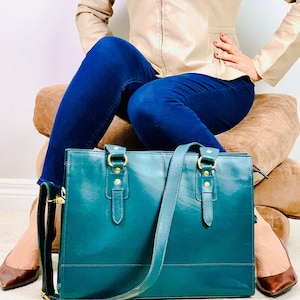 Sac à main en cuir pour ordinateur portable femme, sac à main en cuir, sac à main de bureau, besace femme, porte-documents en cuir femme, porte-documents femme, sac à main bandoulière