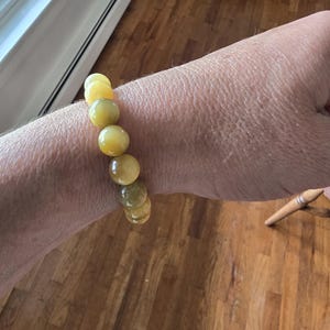 Yellow tigers eye, 8mm beaded bracelet, tigers eye, women&#39;s bracelets, stretchy Bracelet, women&#39;s gifts, birthday, gift, 7 inches.