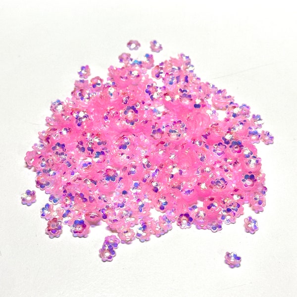 Fully Cupped Crystal Iris Ballerina Pink Flower Sequins 4mm