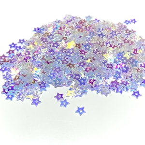 5mm Stars Crystal Iris Clear AB Aurora Borealis Star Sequins
