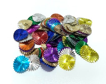 16mm Metallic Sunburst Mix Sequins