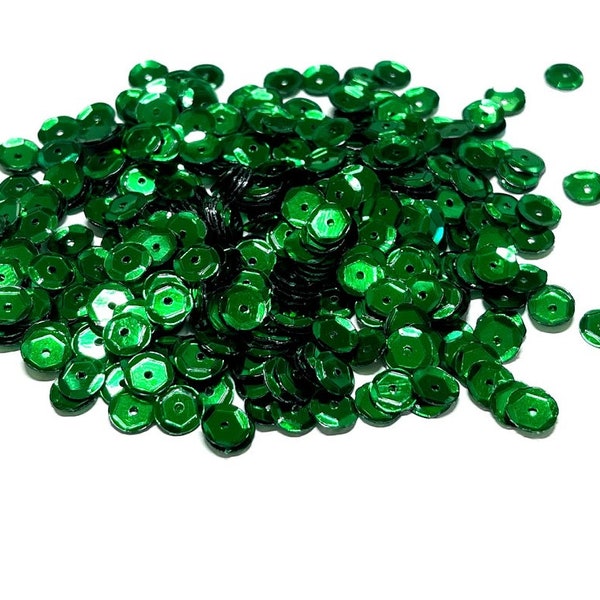 Metallic Green Sequins Multiple Sizes Available