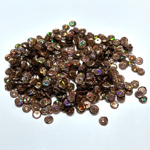 Hologram Antique Bronze Sequins 5mm