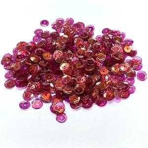 Crystal Iris Cranberry Sequins Multiple Sizes Available