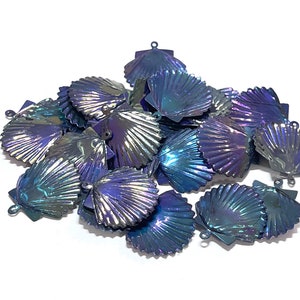 22mm Opaque Iridescent Black Large Shell Sequins