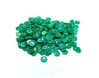 Opaque Iridescent Christmas Green Sequins Multiple Sizes Available