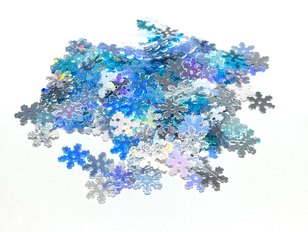 10mm Mixed Snowflake Sequins Etsy