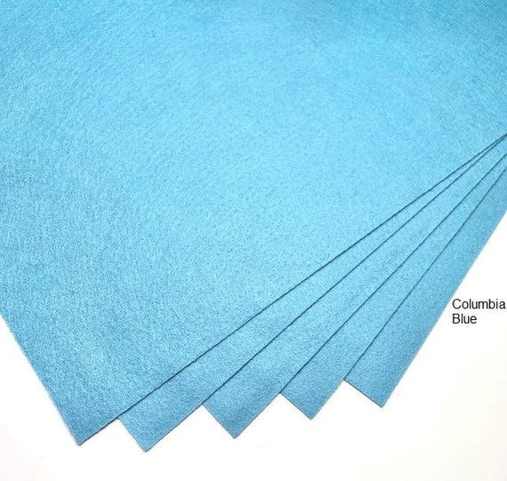 Shades of Blue Felt Color Set 9 x 12 Wool Blend Felt 22 sheets