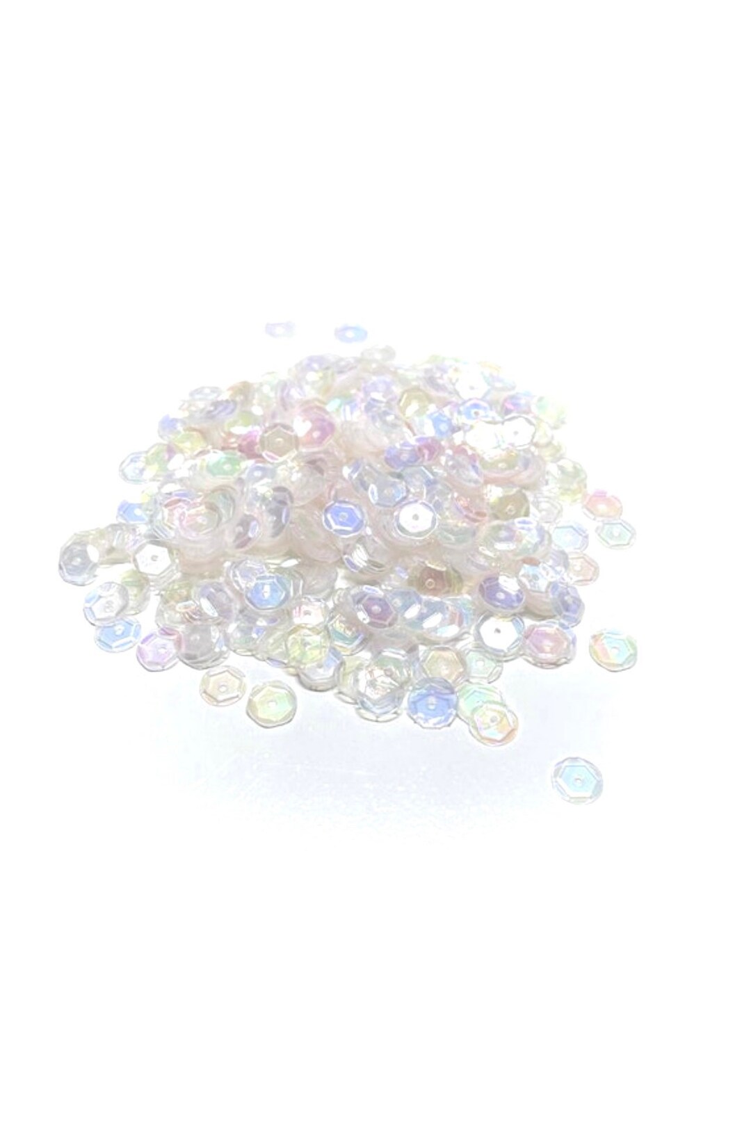 Transparent Iridescent Clear Sequins Multiple Sizes Available - Etsy